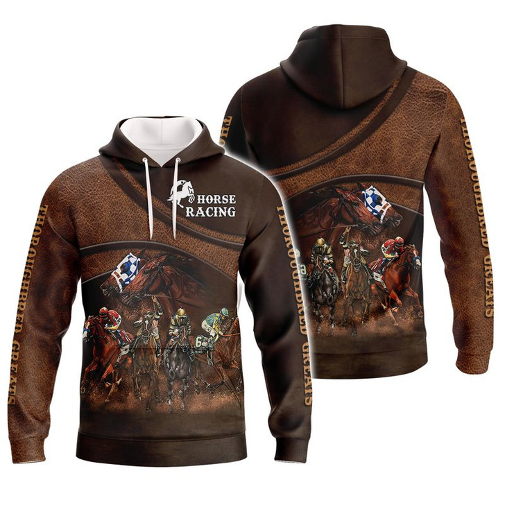 FUNSTUFFPRINT   Thoroughbred Greats   3D Hoodie and Zip Hoodie