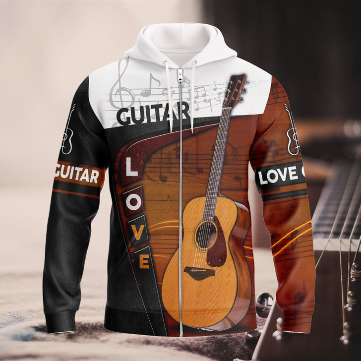 FUNSTUFFPRINT  Guitar  Full Print   3D Hoodie and Zip Hoodie
