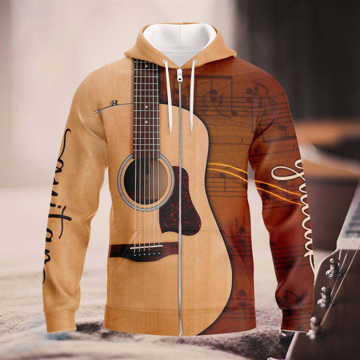FUNSTUFFPRINT  Love Guitar     3D Hoodie and Zip Hoodie