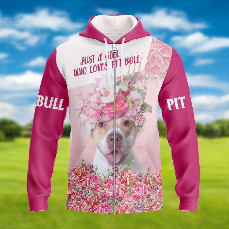 FUNSTUFFPRINT Lover Pitbull  3D Hoodie and Zip Hoodie