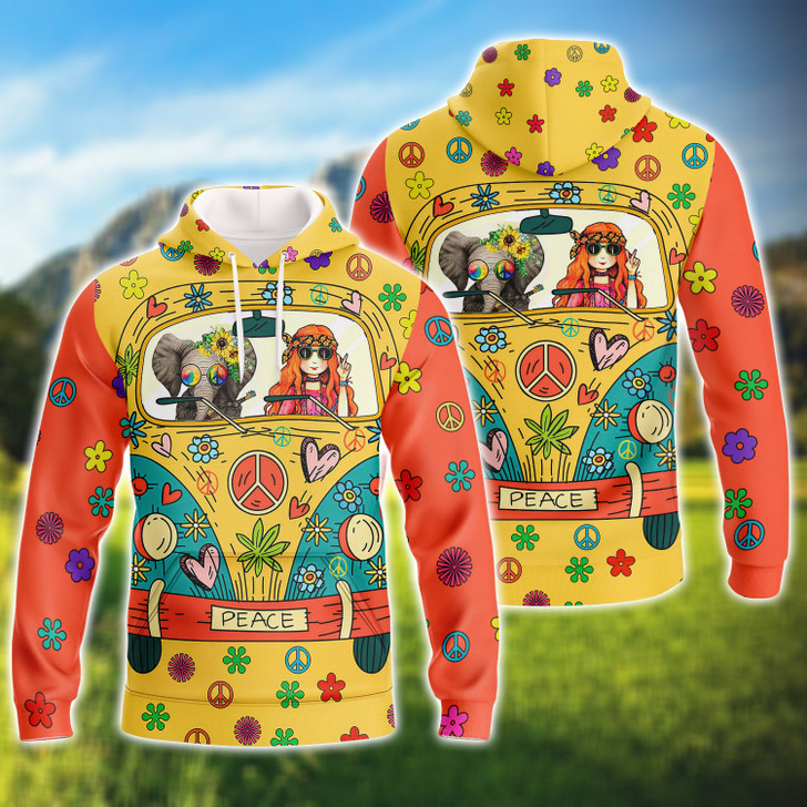 FUNSTUFFPRINT    Lover Hippie  3D Hoodie and Zip Hoodie