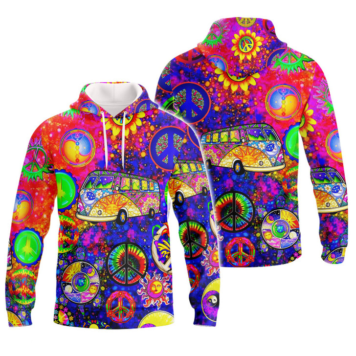 FUNSTUFFPRINT    Lover Hippie-Full Print  3D Hoodie and Zip Hoodie