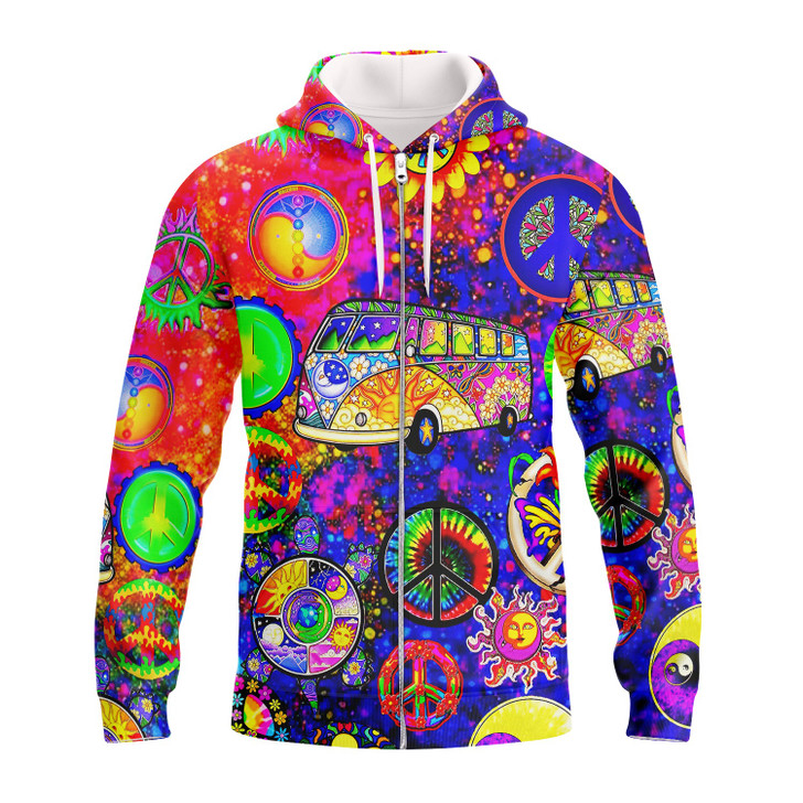 FUNSTUFFPRINT    Lover Hippie-Full Print  3D Hoodie and Zip Hoodie