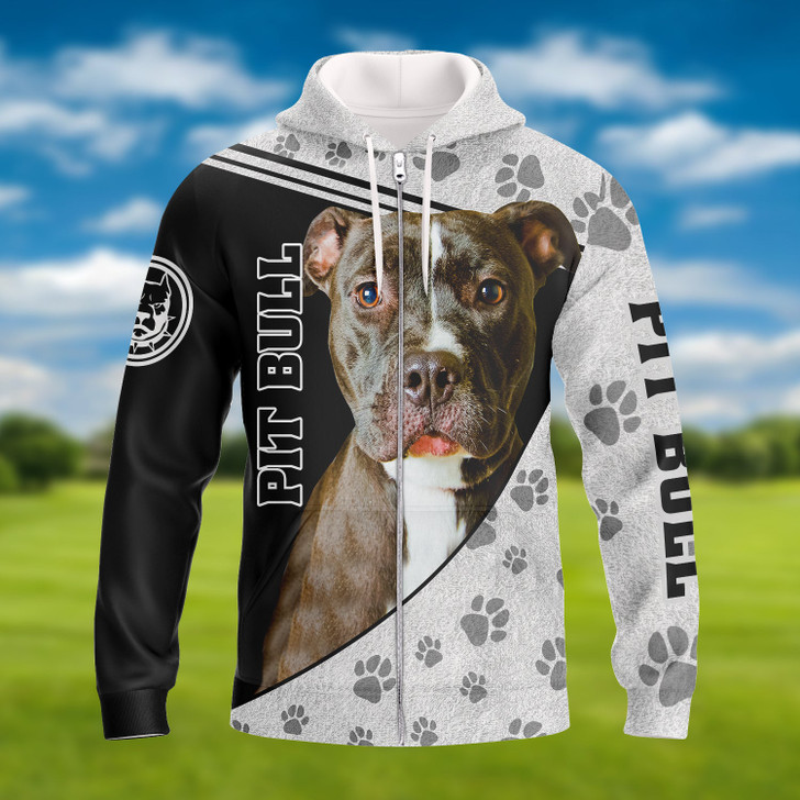 FUNSTUFFPRINT  Pitbull Lover   3D Hoodie and Zip Hoodie