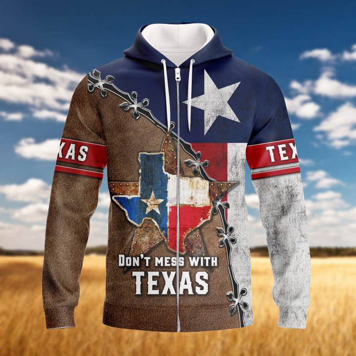 FUNSTUFFPRINT lOVE TEXAS - 3D Hoodie and Zip Hoodie