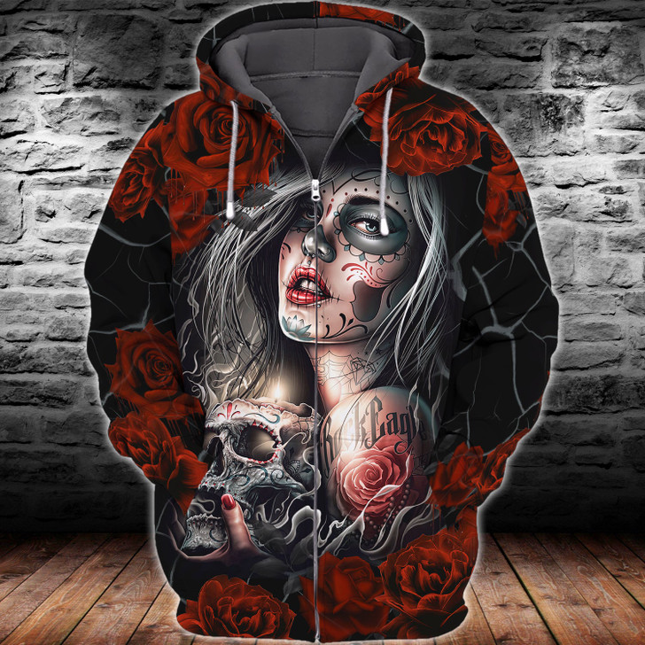 FUNSTUFFPRINT   May Girl Tattoo   3D Hoodie and Zip Hoodie