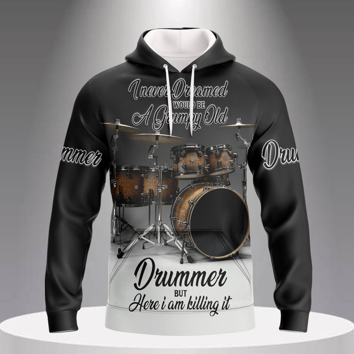 FUNSTUFFPRINT  Grumpy Drummer - Hadn
   3D Hoodie and Zip Hoodie