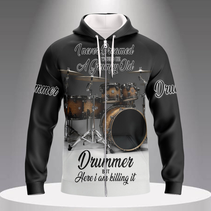 FUNSTUFFPRINT  Grumpy Drummer - Hadn
   3D Hoodie and Zip Hoodie
