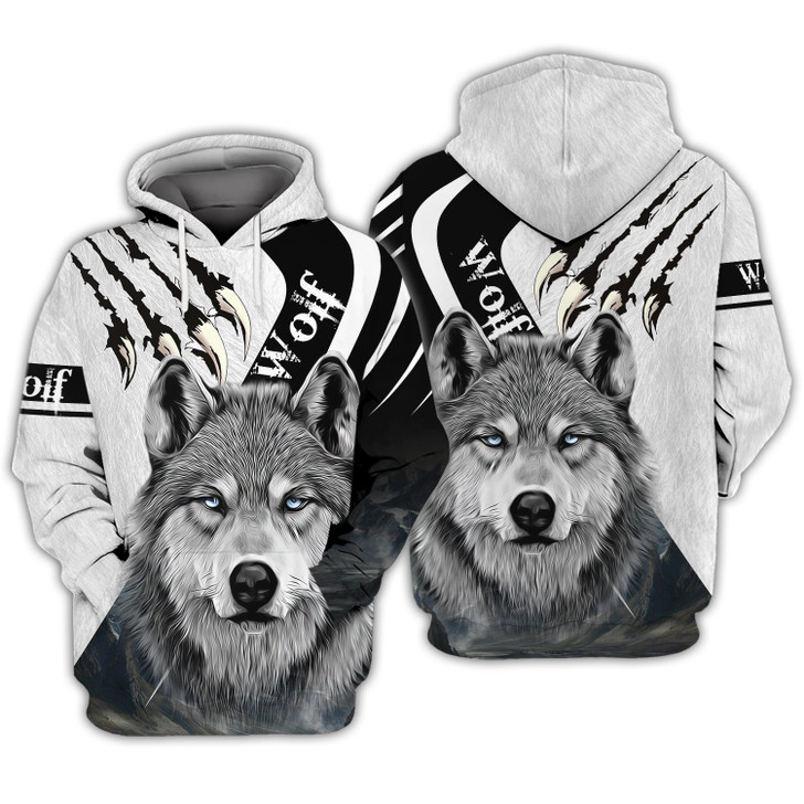 FUNSTUFFPRINT Wolf -  Full Print 3D Hoodie and Zip Hoodie
