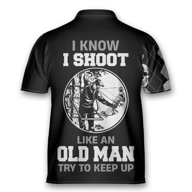 Custom Personalized Archery I Know I Shoot Like An Old Man Shooter Archery Jersey Zipper Shirt