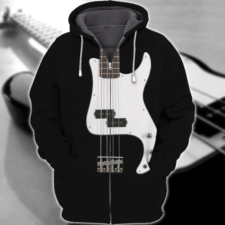 FUNSTUFFPRINT Bass Guitar 3D Full Print 196  3D Hoodie and Zip Hoodie