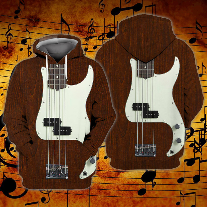 FUNSTUFFPRINT  BASS GUITAR - NA93   3D Hoodie and Zip Hoodie