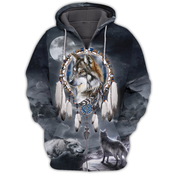FUNSTUFFPRINT  Wolf - 3D Full Print - Nsd99   3D Hoodie and Zip Hoodie