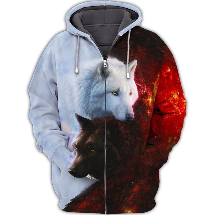 FUNSTUFFPRINT  Wolf - 3D Full Print    3D Hoodie and Zip Hoodie