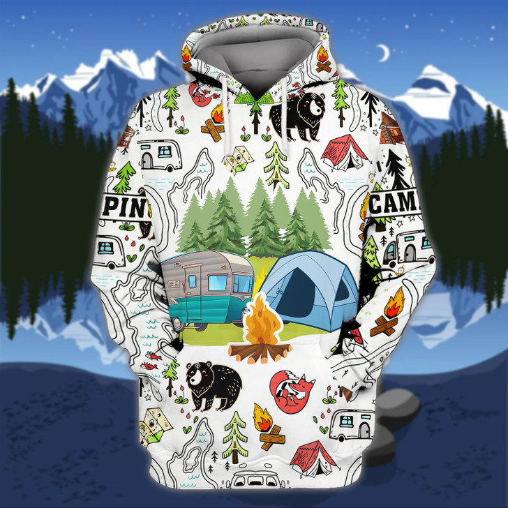FUNSTUFFPRINT  Camping - 3D Full Print  3D Hoodie and Zip Hoodie