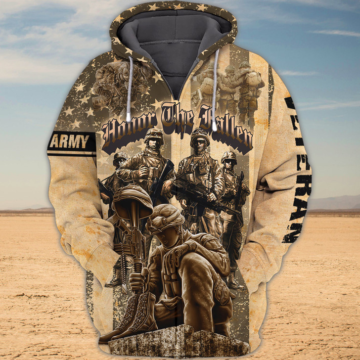 FUNSTUFFPRINT  Veteran - 3D Full Print   3D Hoodie and Zip Hoodie