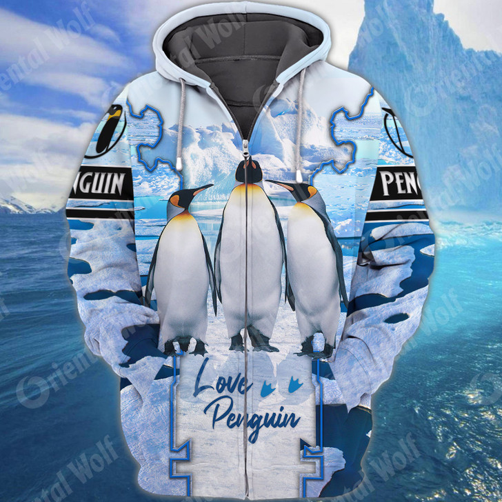 FUNSTUFFPRINT Penguin 3D Full Print    3D Hoodie and Zip Hoodie