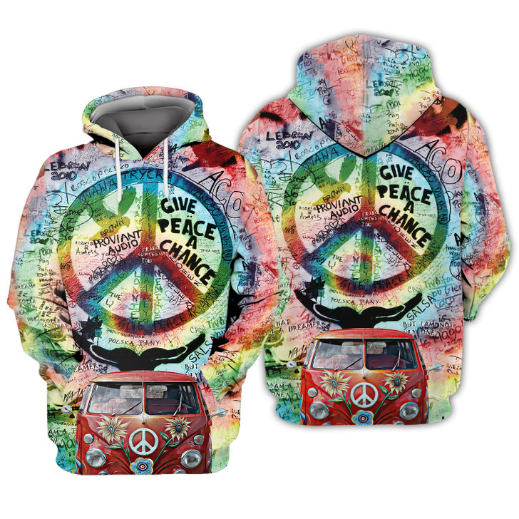 FUNSTUFFPRINT Hippie - 3D Full Print     3D Hoodie and Zip Hoodie