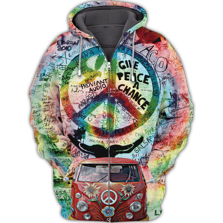 FUNSTUFFPRINT Hippie - 3D Full Print     3D Hoodie and Zip Hoodie
