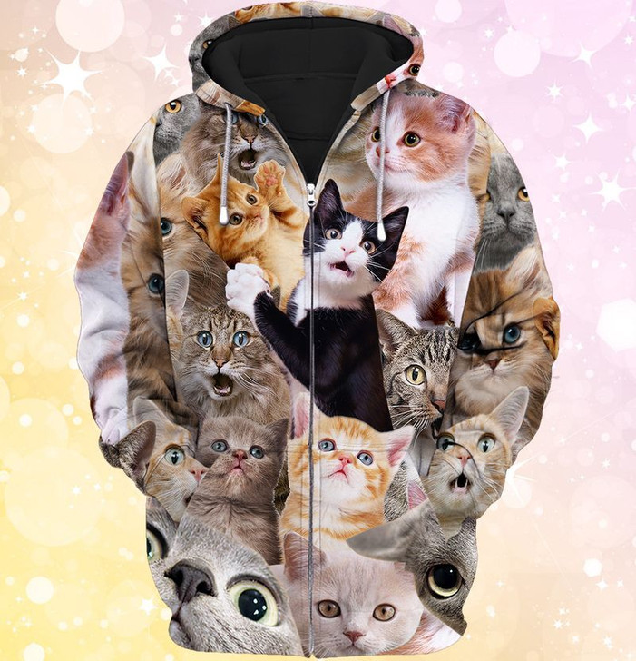 FUNSTUFFPRINT   FULL PRINT-CAT   3D Hoodie and Zip Hoodie