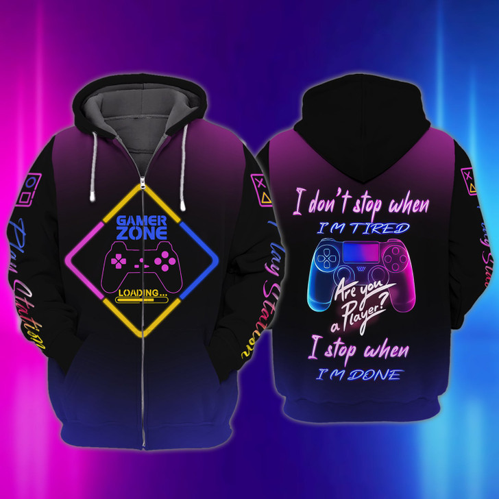 FUNSTUFFPRINT  Gamer Zone, 3D Full Print 04   3D Hoodie and Zip Hoodie