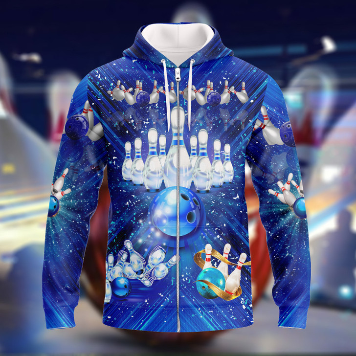 FUNSTUFFPRINT  Love Bowling - 3D Full Print    3D Hoodie and Zip Hoodie