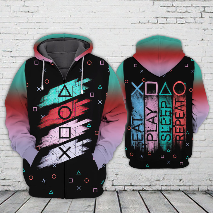 FUNSTUFFPRINT    Gamer, 3D Full Print 05   3D Hoodie and Zip Hoodie
