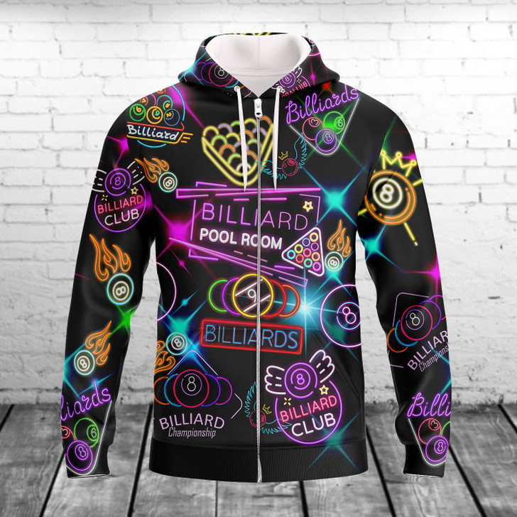 FUNSTUFFPRINT   Billiard, 3D Full Print 02   3D Hoodie and Zip Hoodie