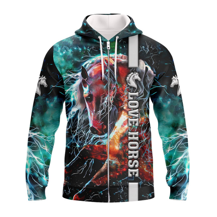 FUNSTUFFPRINT  Love Horse 3D Art Full Print    3D Hoodie and Zip Hoodie