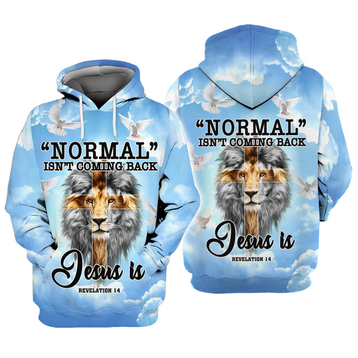 FUNSTUFFPRINT   Normal Isn't Coming Back Jesus Is   3D Hoodie and Zip Hoodie
