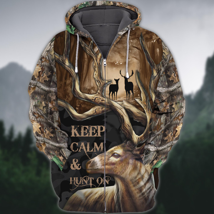 FUNSTUFFPRINT- Hunting - Hadn   3D Hoodie and Zip Hoodie