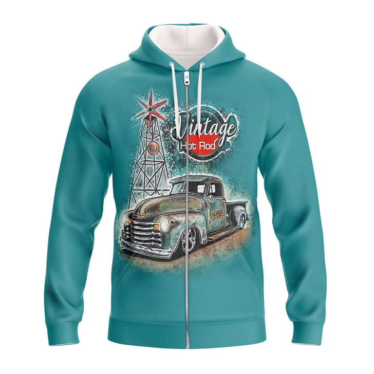 FUNSTUFFPRINT   Vintage Hot Rod   3D Hoodie and Zip Hoodie