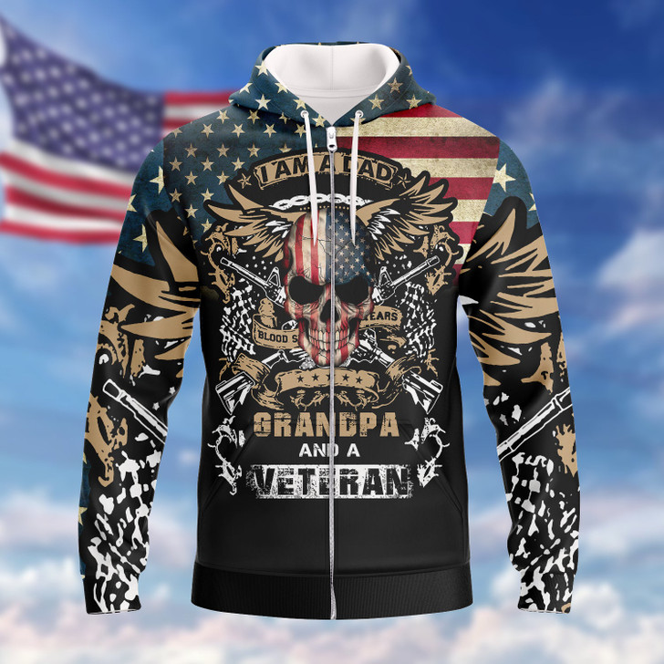 FUNSTUFFPRINT Veteran 02  3D Hoodie and Zip Hoodie
