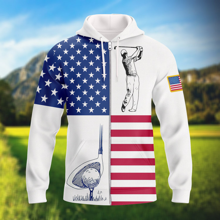 FUNSTUFFPRINT Golf HA - Full Print  3D Hoodie and Zip Hoodie