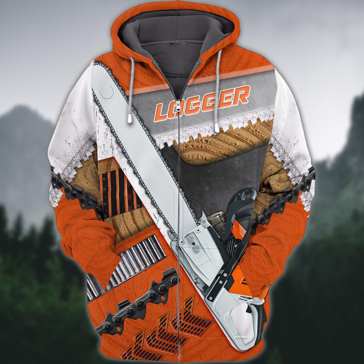 FUNSTUFFPRINT Logger 3D - Hadn 2 3D Hoodie and Zip Hoodie
