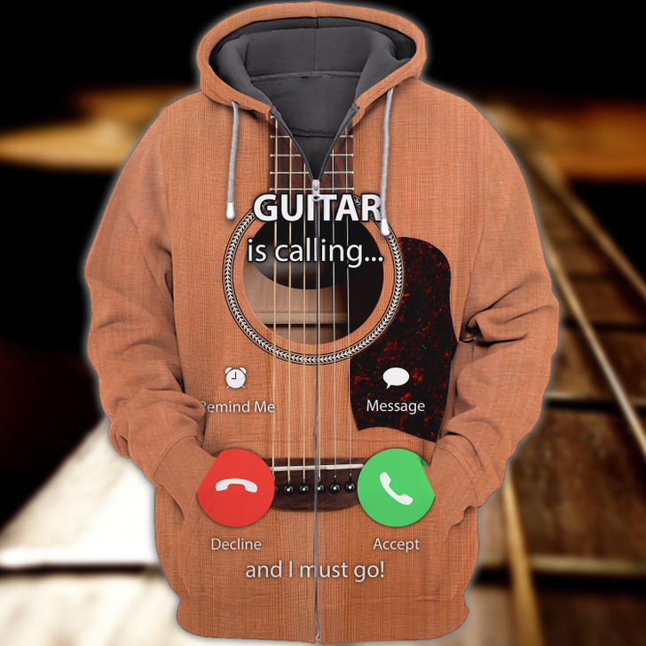 FUNSTUFFPRINT Guitar - Full Print 3D Hoodie and Zip Hoodie