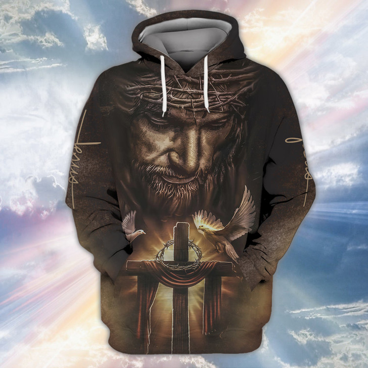 FUNSTUFFPRINT Jesus 3d full print shirt gift for christian 3D Hoodie and Zip Hoodie
