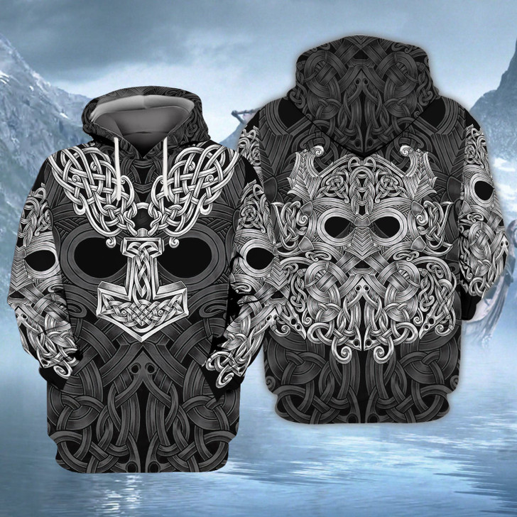 FUNSTUFFPRINT  Viking  Full Print Tad 01  3D Hoodie and Zip Hoodie