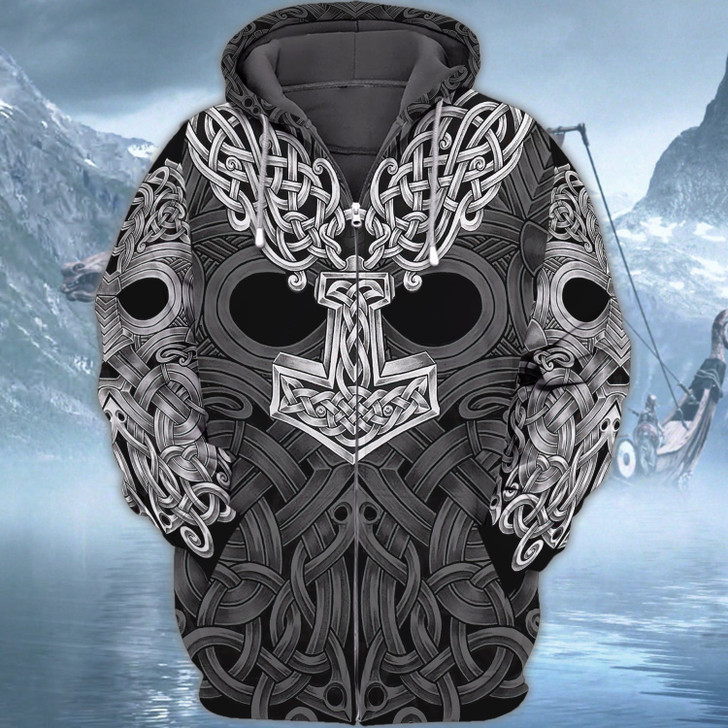 FUNSTUFFPRINT  Viking  Full Print Tad 01  3D Hoodie and Zip Hoodie