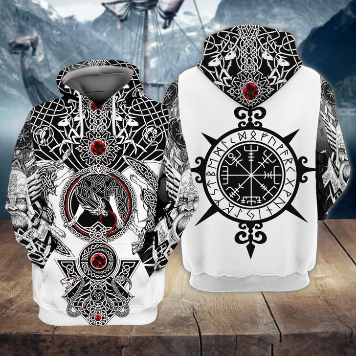 FUNSTUFFPRINT  Viking  Full Print Tad 03  3D Hoodie and Zip Hoodie