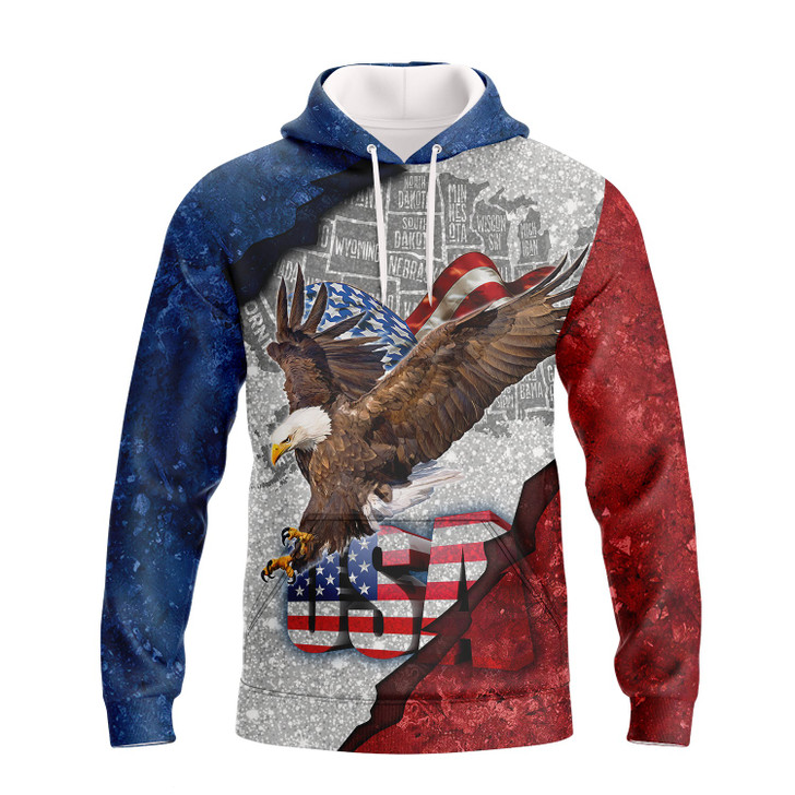 FUNSTUFFPRINT Happy 4th of July - Independence Day Is Coming 3D Hoodie and Zip Hoodie