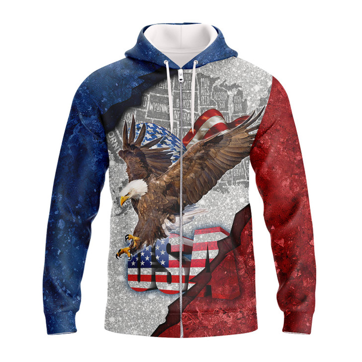 FUNSTUFFPRINT Happy 4th of July - Independence Day Is Coming 3D Hoodie and Zip Hoodie