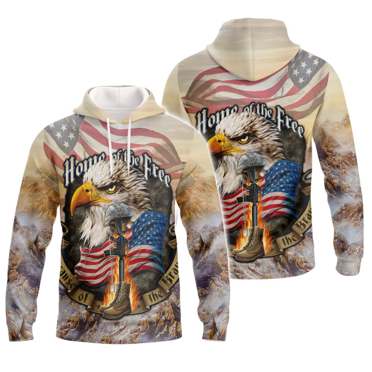 FUNSTUFFPRINT Eagle American Hawaiian Shirt - Independence Day Is Coming  3D Hoodie and Zip Hoodie