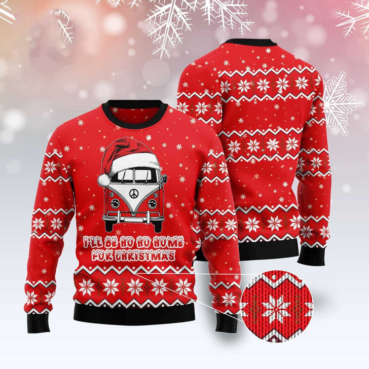 FUNSTUFFPRINT Caravan Ho Ho Home Ugly Christmas Sweater, Christmas Sweater, Ugly Sweater, Funny Xmas Sweaters Ugly  Sweater