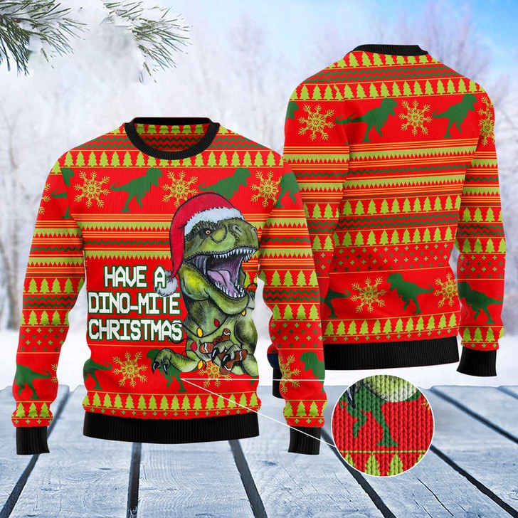 FUNSTUFFPRINT Dinosaur Funny Ugly Christmas Sweater, Christmas Sweater, Ugly Sweater, Funny Xmas Sweaters Ugly  Sweater