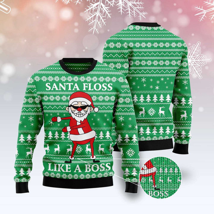 FUNSTUFFPRINT Funny Santa Claus Ugly Christmas Sweater, Christmas Sweater, Ugly Sweater, Funny Xmas Sweaters Ugly  Sweater