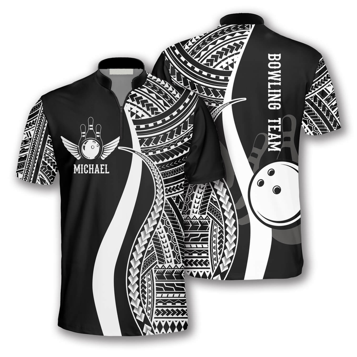Custom 3D All Over Print Hawaian Pattern Custom Bowling Jerseys for Men, Perfect Gift for Bowling Lover
