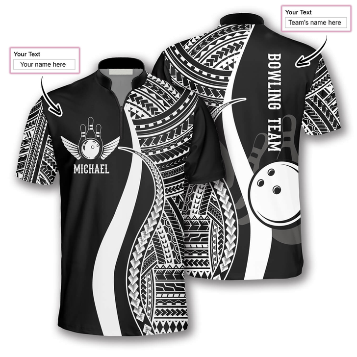 Custom 3D All Over Print Hawaian Pattern Custom Bowling Jerseys for Men, Perfect Gift for Bowling Lover