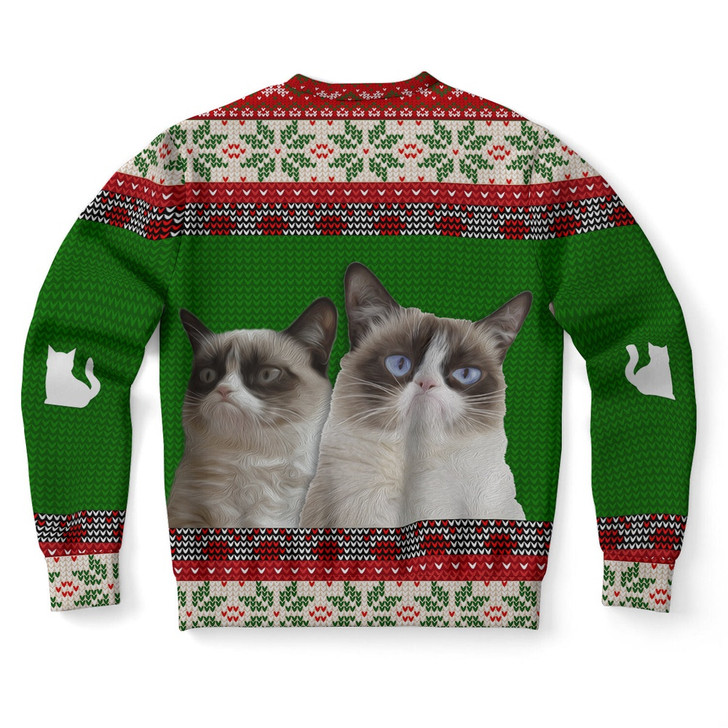 FUNSTUFFPRINT Grumpy Cat Ugly Christmas Sweater, Christmas Sweater, Ugly Sweater, Funny Xmas Sweaters Ugly  Sweater