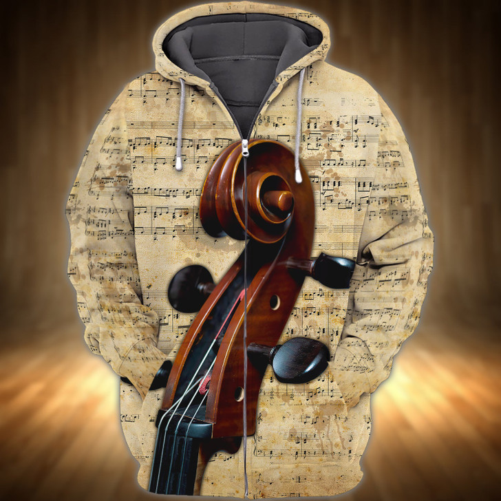 FUNSTUFFPRINT Violin 3D01 RinC98 3D Hoodie and Zip Hoodie